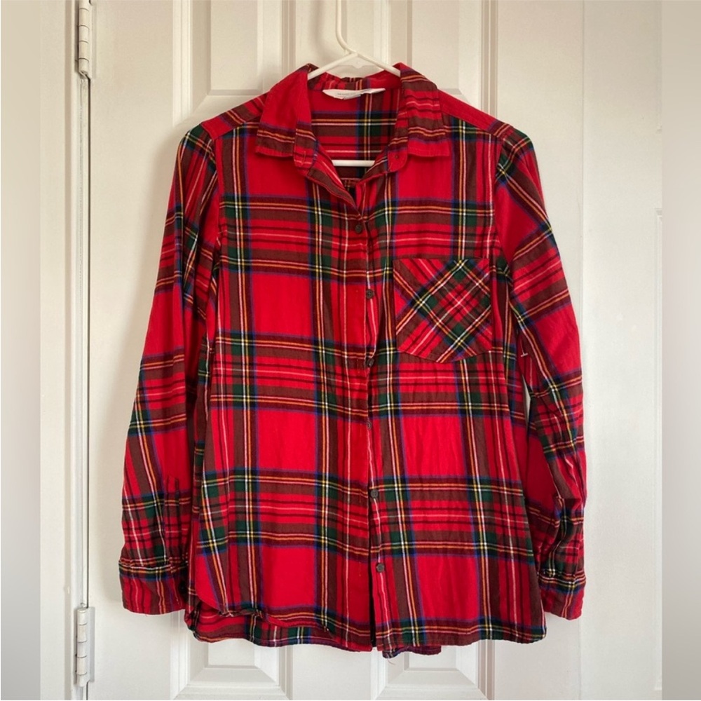 Old Navy Red Plaid Classic Shirt